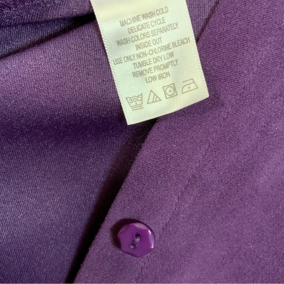 Roaman’s Plus Size Faux Suede Button Down Long Sleeve Shirt 1X - Picture 4 of 16